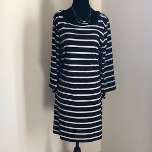 Alfani flared sleeve stripped dress NWT XL